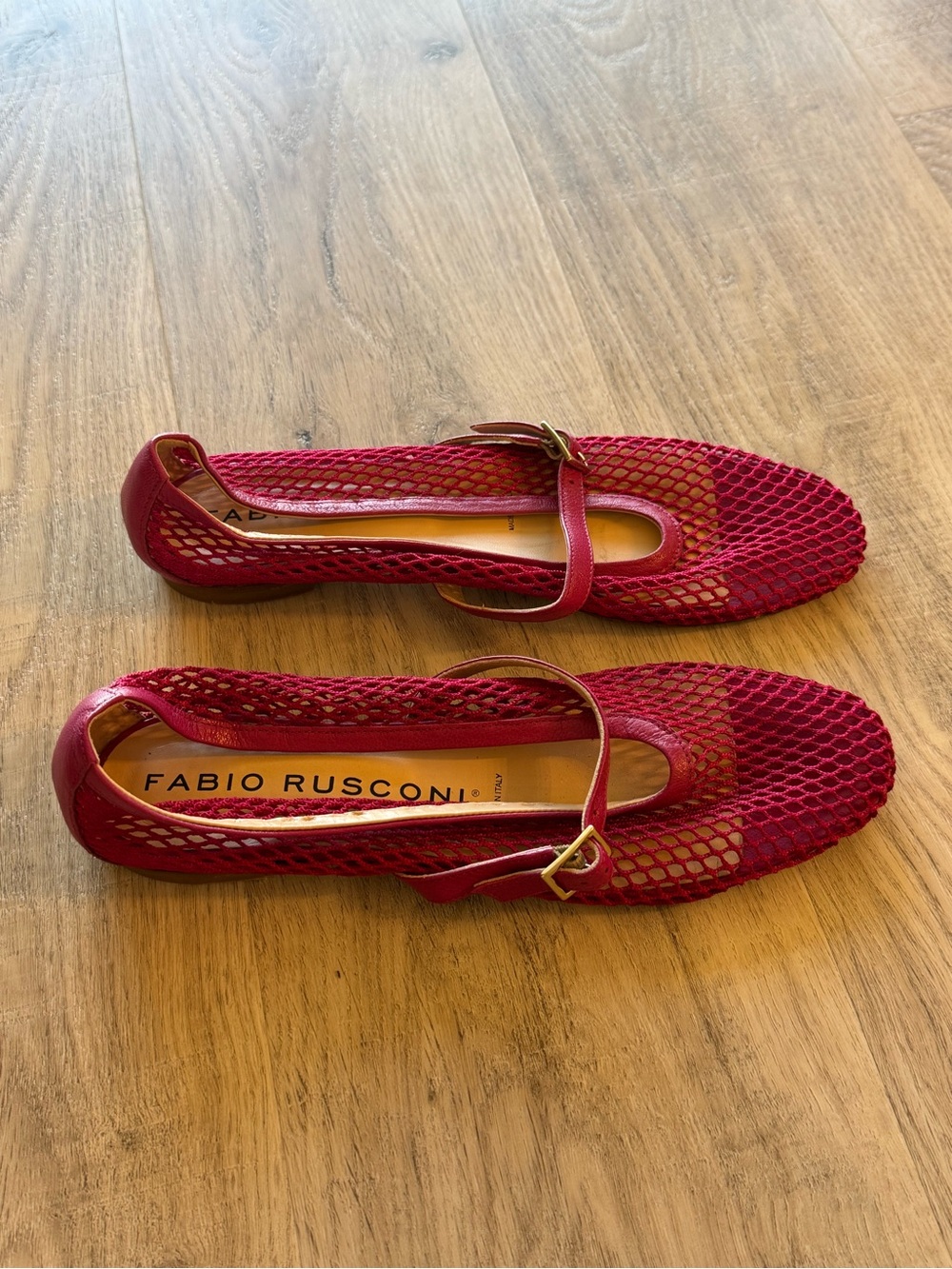 Anthropologie FABIO RUSCONI Marilu Mesh Ballet Flats size EU 40 US 10 Fucshia - Picture 4 of 7